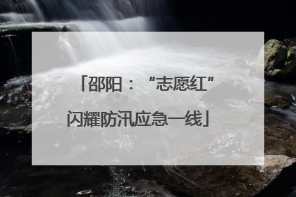 邵阳：“志愿红”闪耀防汛应急一线