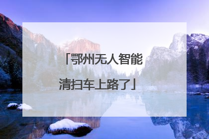 鄂州无人智能清扫车上路了