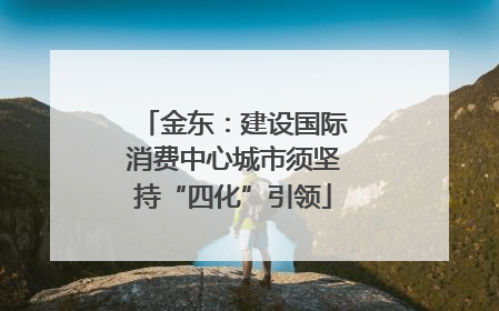 金东：建设国际消费中心城市须坚持“四化”引领