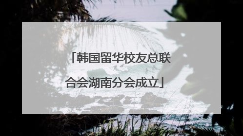 韩国留华校友总联合会湖南分会成立