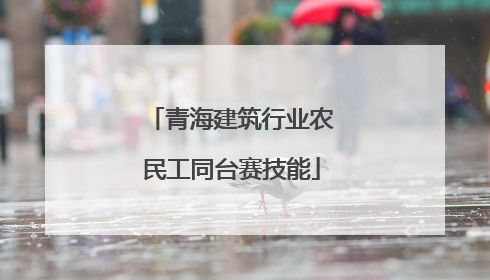 青海建筑行业农民工同台赛技能