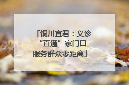 铜川宜君：义诊“直通”家门口 服务群众零距离