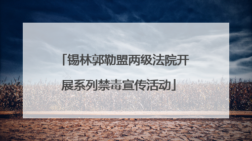 锡林郭勒盟两级法院开展系列禁毒宣传活动