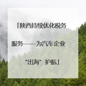 陕西持续优化税务服务——为汽车企业“出海”护航