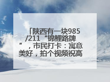 陕西有一块985/211“锦鲤路牌”，市民打卡：寓意美好，拍个视频祝高考生金榜题名