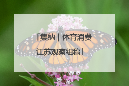 集纳｜体育消费江苏观察组稿