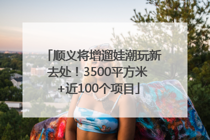 顺义将增遛娃潮玩新去处！3500平方米+近100个项目