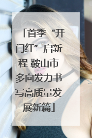 首季“开门红”启新程 鞍山市多向发力书写高质量发展新篇