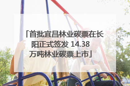 首批宜昌林业碳票在长阳正式签发 14.38万吨林业碳票上市