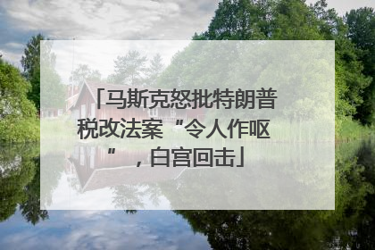马斯克怒批特朗普税改法案“令人作呕”，白宫回击