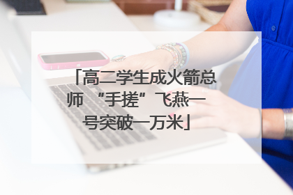 高二学生成火箭总师 “手搓”飞燕一号突破一万米