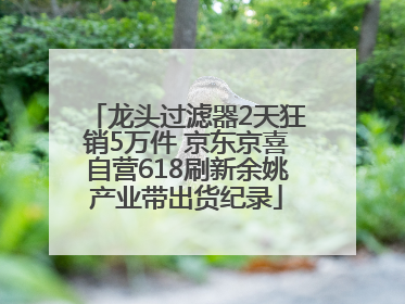 龙头过滤器2天狂销5万件 京东京喜自营618刷新余姚产业带出货纪录