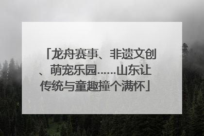 龙舟赛事、非遗文创、萌宠乐园……山东让传统与童趣撞个满怀
