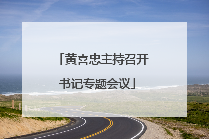 黄喜忠主持召开书记专题会议