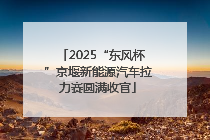 2025“东风杯”京堰新能源汽车拉力赛圆满收官