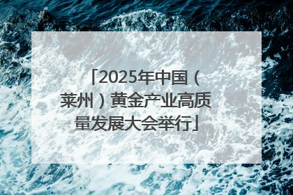 2025年中国（莱州）黄金产业高质量发展大会举行