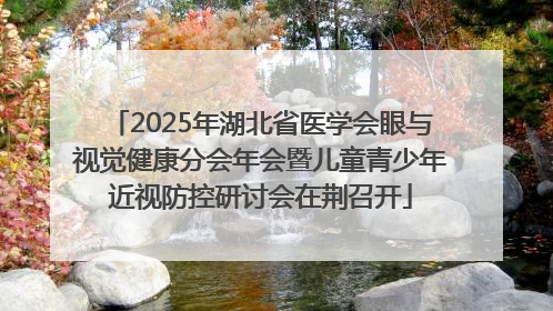 2025年湖北省医学会眼与视觉健康分会年会暨儿童青少年近视防控研讨会在荆召开