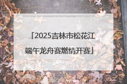 2025吉林市松花江端午龙舟赛燃情开赛