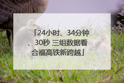 24小时、34分钟、30秒 三组数据看合福高铁新跨越