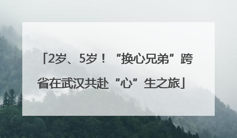2岁、5岁！“换心兄弟”跨省在武汉共赴“心”生之旅