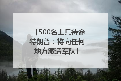 500名士兵待命 特朗普：将向任何地方派遣军队