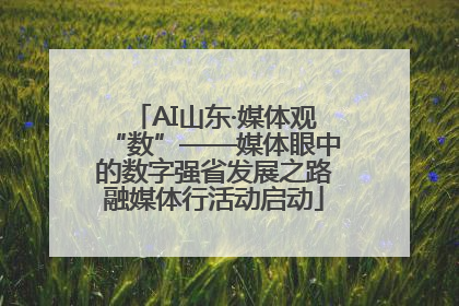 AI山东·媒体观“数”——媒体眼中的数字强省发展之路融媒体行活动启动