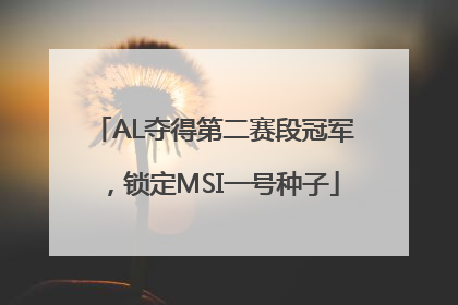 AL夺得第二赛段冠军，锁定MSI一号种子